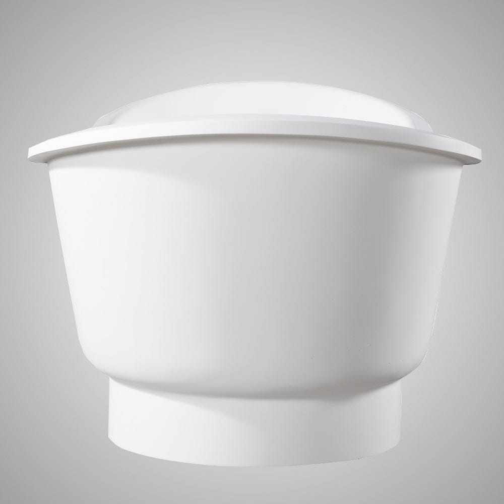 67" Jenkins Solid Surface Stone Resin Slipper Freestanding Pedestal Bathtub