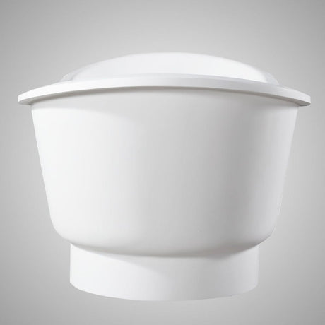 67" Jenkins Solid Surface Stone Resin Slipper Freestanding Pedestal Bathtub