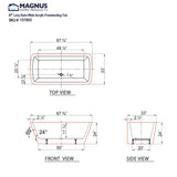 67" Levy Extra Wide Acrylic Freestanding Tub