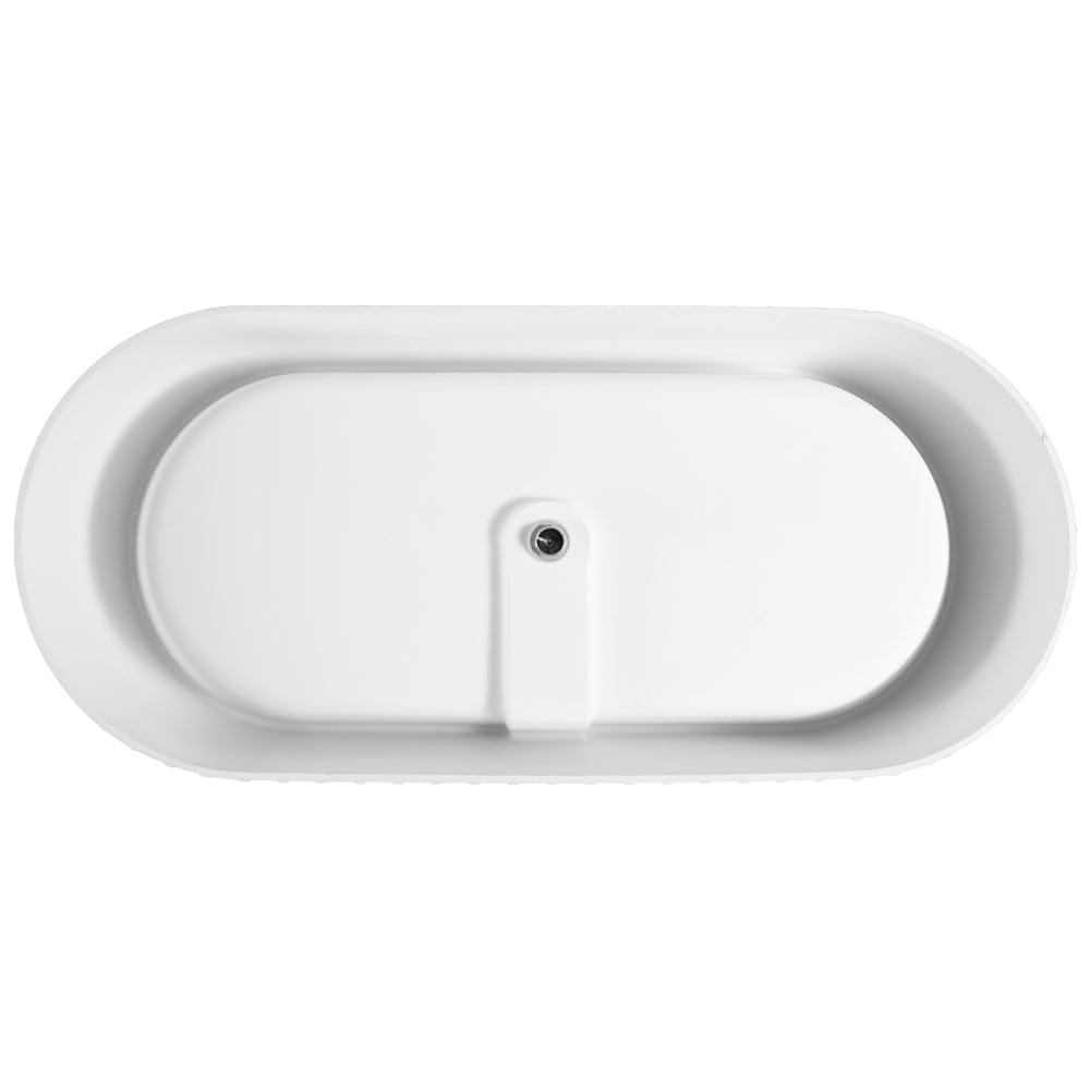 67" Pico Solid Surface Stone Resin Freestanding Bathtub