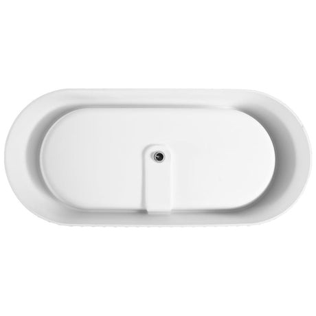 67" Pico Solid Surface Stone Resin Freestanding Bathtub