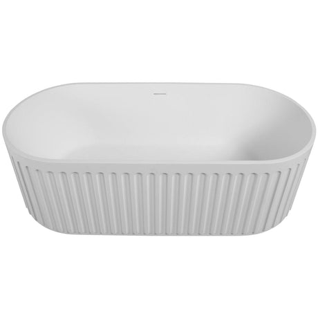 67" Pico Solid Surface Stone Resin Freestanding Bathtub