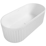 67" Pico Solid Surface Stone Resin Freestanding Bathtub