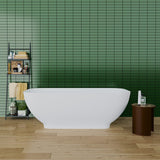 67" Selby Solid Surface Stone Resin Freestanding Bathtub