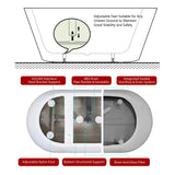 67" Seville Acrlyic Slipper Freestanding Soaking Bathtub
