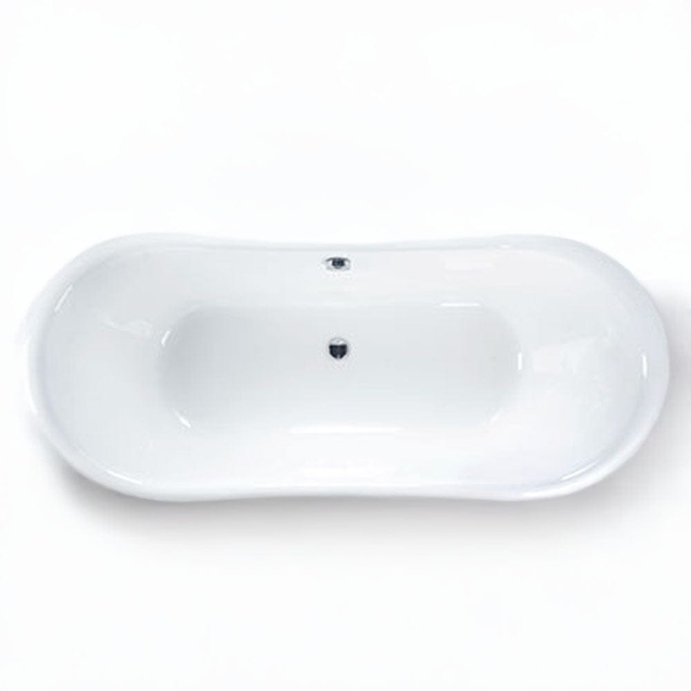 67" Sumrall Cast Iron Steel Skirted Bateau Tub