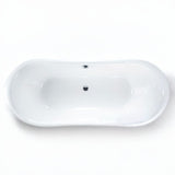 67" Sumrall Cast Iron Steel Skirted Bateau Tub