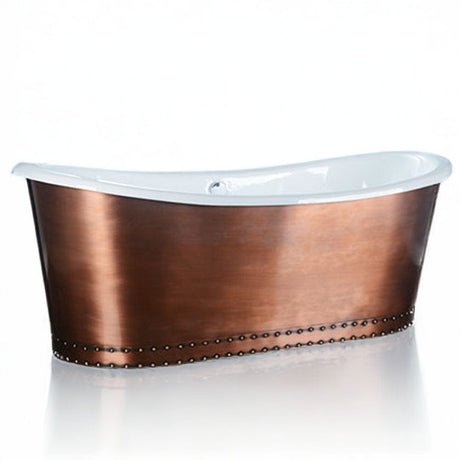 67" Sumrall Cast Iron Steel Skirted Bateau Tub