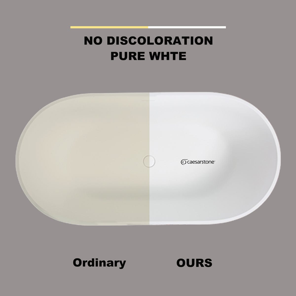 67" Tehama Extra Wide Solid Surface Stone Resin Freestanding Bathtub