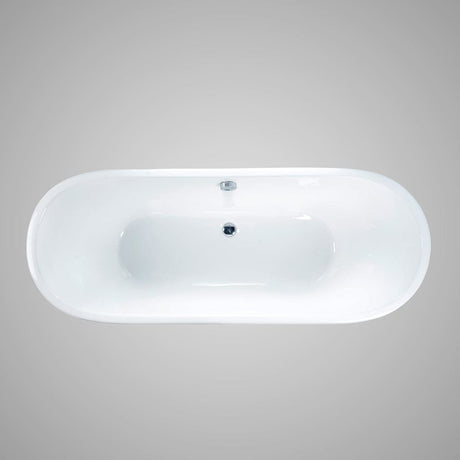 67" Tomball Cast Iron Skirted Bateau Tub
