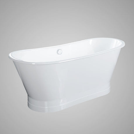 67" Tomball Cast Iron Skirted Bateau Tub