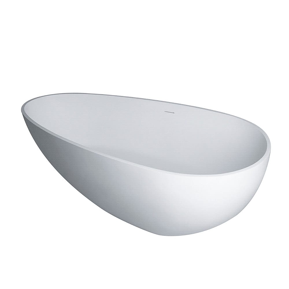 67" Topaz Solid Surface Stone Resin Freestanding Bathtub