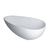 67" Topaz Solid Surface Stone Resin Freestanding Bathtub