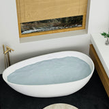 67" Topaz Solid Surface Stone Resin Freestanding Bathtub