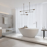 67" Topaz Solid Surface Stone Resin Freestanding Bathtub