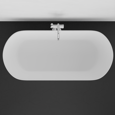 67" Vantep Solid Surface Stone Resin Freestanding Bathtub