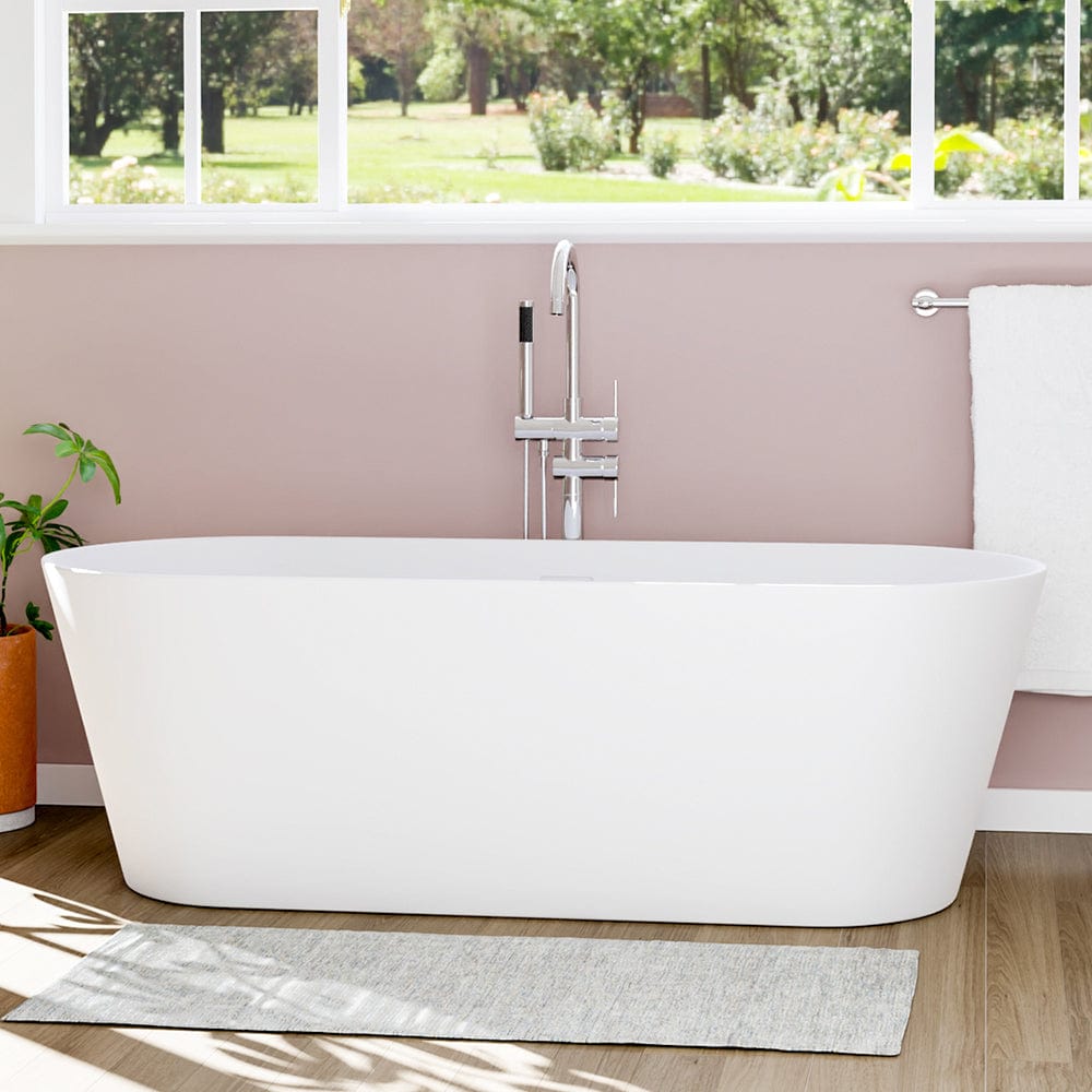 67" Vantep Solid Surface Stone Resin Freestanding Bathtub
