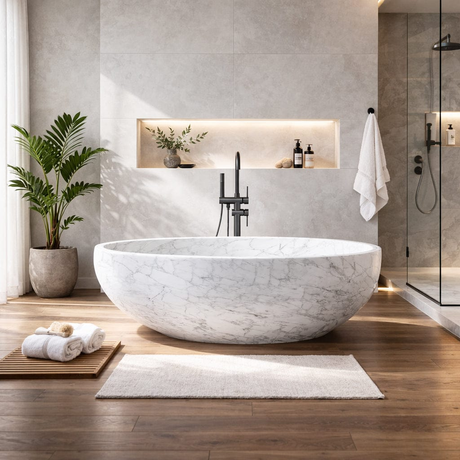 68" Belen Marble Tub