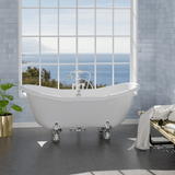 68" Duchess Acrylic Double-Slipper Clawfoot Tub