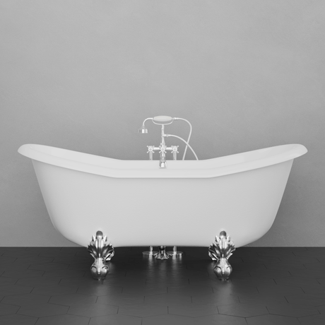 68" Duchess Acrylic Double-Slipper Clawfoot Tub