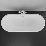 68" Duchess Acrylic Double-Slipper Clawfoot Tub