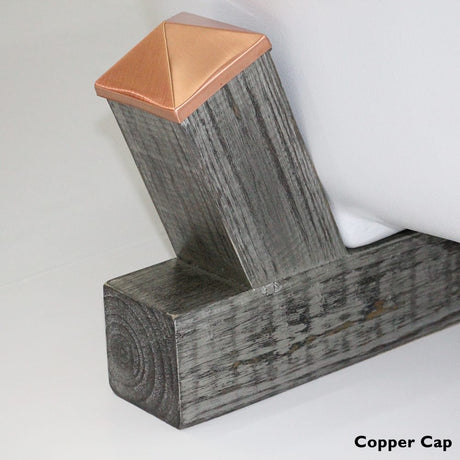 68" Farmstead Acrylic Double-Slipper Clawfoot Tub - Gray Wood Base