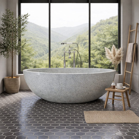 68" Lanham Marble Freestanding Tub