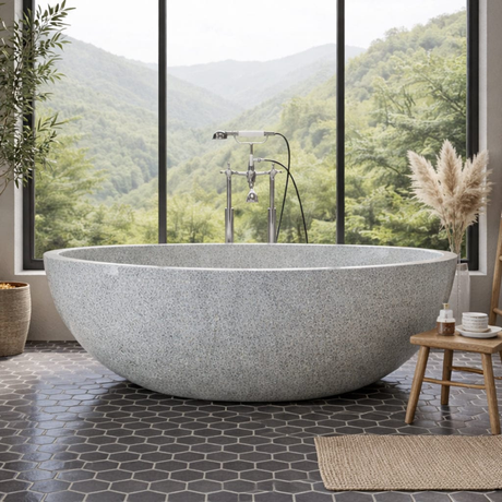 68" Lanham Marble Freestanding Tub