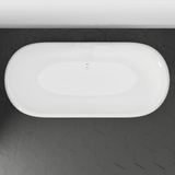 68" Luna Cast Iron Double-Ended Roll-Top Tub with Pedestal - Burnished Exterior Finish