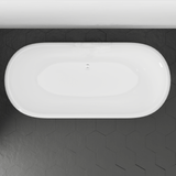 68" Luna Cast Iron Double-Ended Roll-Top Tub with Pedestal - Burnished Exterior Finish