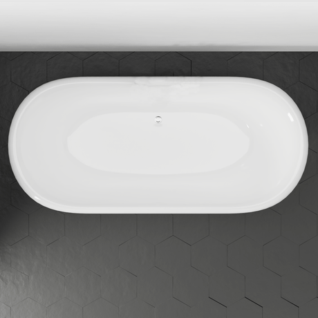 68" Luna Cast Iron Double-Ended Roll-Top Tub with Pedestal - Burnished Exterior Finish