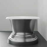 68" Luna Cast Iron Double-Ended Roll-Top Tub with Pedestal - Burnished Exterior Finish