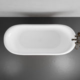 68" Tanner Copper Double Slipper Smooth Bathtub - Inside White Enamel & Outside Copper Polish with Lacquered