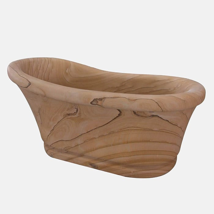 69" Glenshaw Stone Slipper Tub with Pedestal