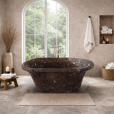 69" Novato Marble Double-Ended Roll-Top Tub
