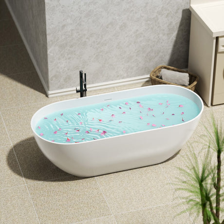 69" Woolsey Surface Stone Resin Freestanding Bathtub