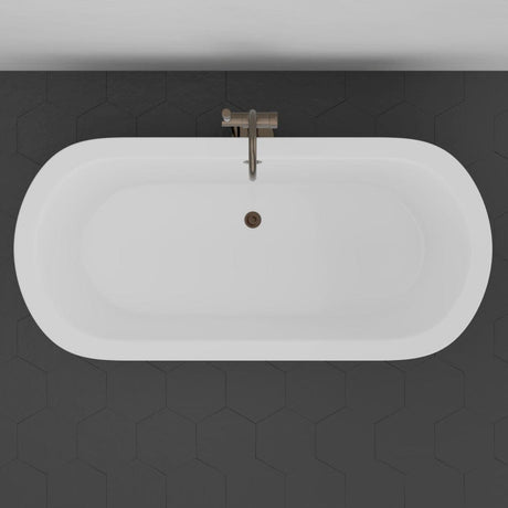 71" Demonassa Hammered Copper Tub with Acrylic Liner