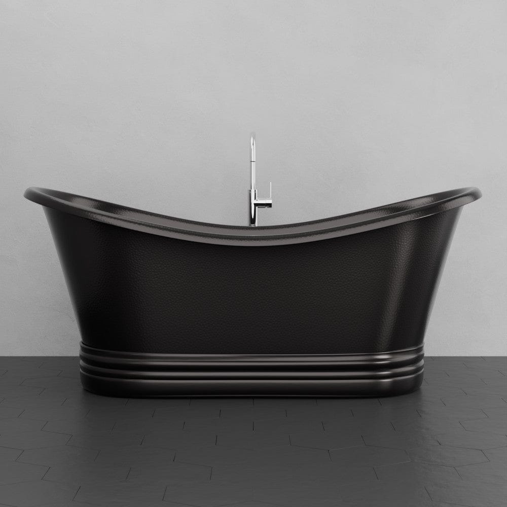 71" Eden Hammered Copper Pedestal Tub - Dark Copper Antique