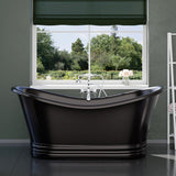 71" Eden Hammered Copper Pedestal Tub - Dark Copper Antique