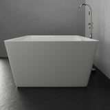 71" Extra Wide Asher Acrylic Rectangular Freestanding Tub with Insulation