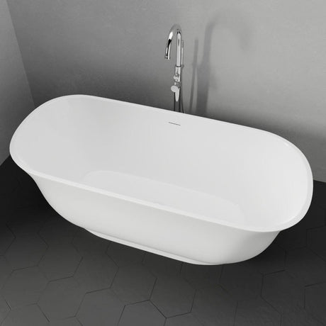 71" Extra Wide Burney Acrylic Freestanding Tub with Insulation