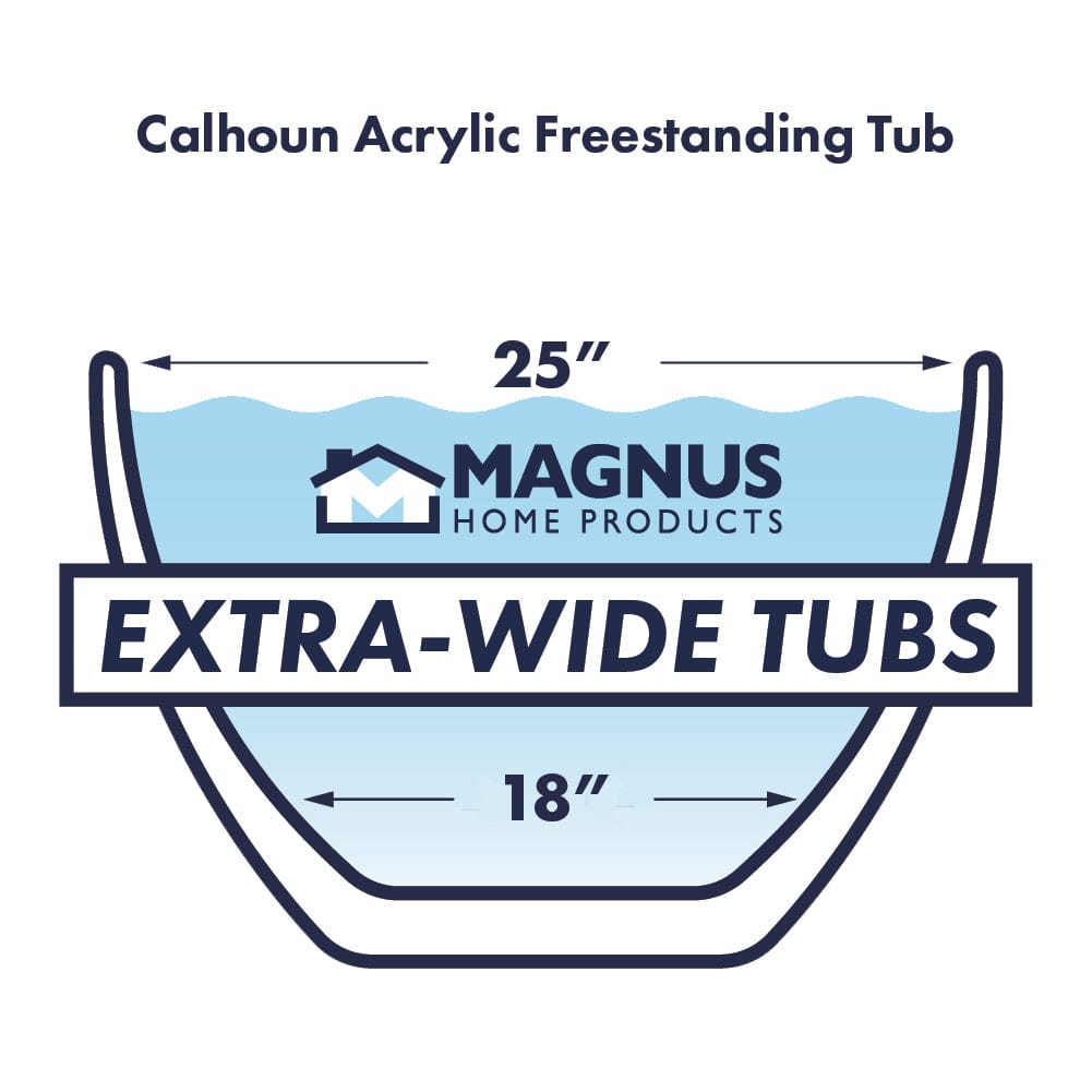 71" Extra Wide Calhoun Acrylic Freestanding Tub