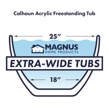 71" Extra Wide Calhoun Acrylic Freestanding Tub