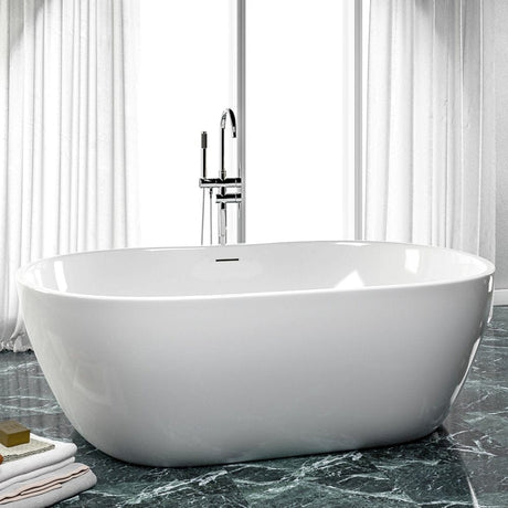 71" Extra Wide Foster Acrylic Freestanding Tub with Insulation