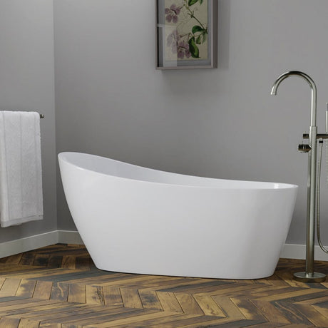 71" Extra Wide Radnor Acrylic Slipper Freestanding Tub with Insulation