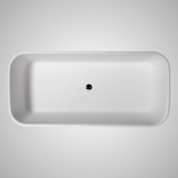 71" Farnon Solid Surface Stone Resin Rectangular Bathtub with Feet