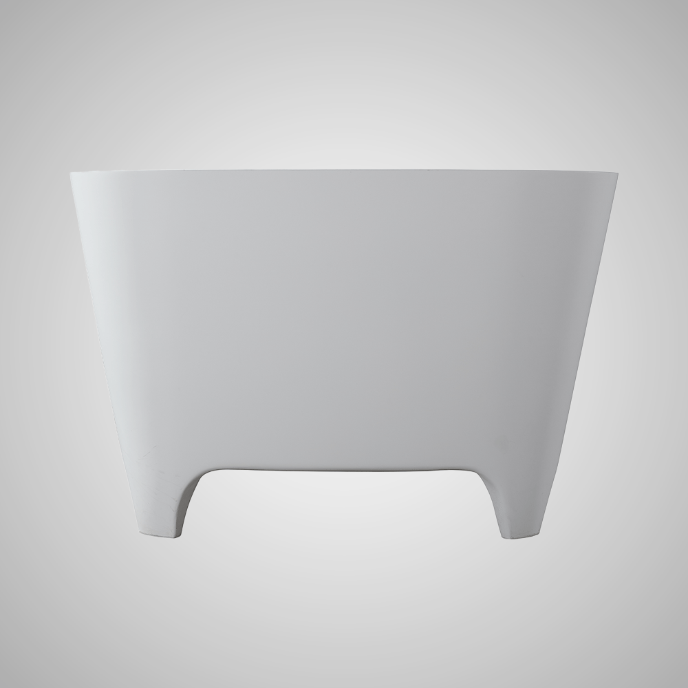 71" Farnon Solid Surface Stone Resin Rectangular Bathtub with Feet