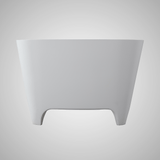 71" Farnon Solid Surface Stone Resin Rectangular Bathtub with Feet