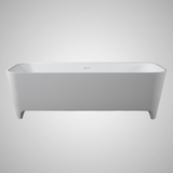 71" Farnon Solid Surface Stone Resin Rectangular Bathtub with Feet