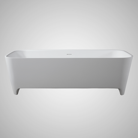 71" Farnon Solid Surface Stone Resin Rectangular Bathtub with Feet